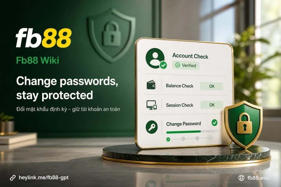 Change Fb88 account password in security settings regularly