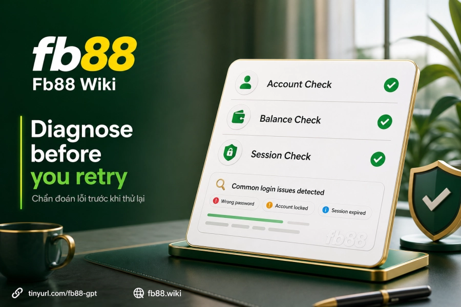 Fb88 login error diagnosis blocked link locked account wrong password