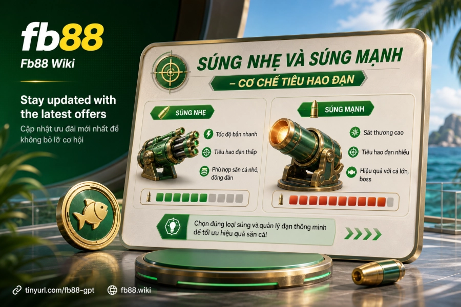 Hệ thống súng bắn cá Fb88 — chọn súng nhẹ hay súng mạnh