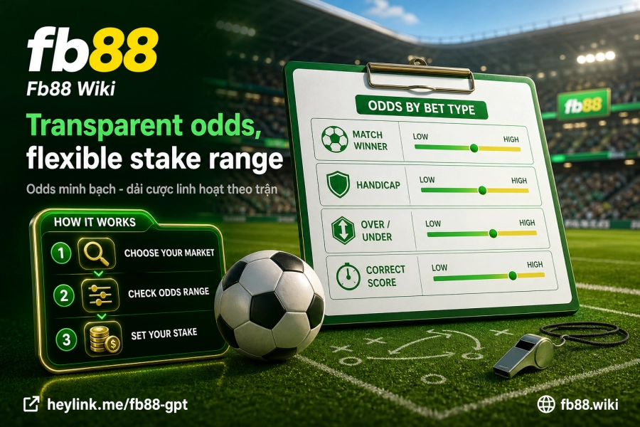 mức odds kèo châu Á châu Âu Fb88 cá cược thể thao